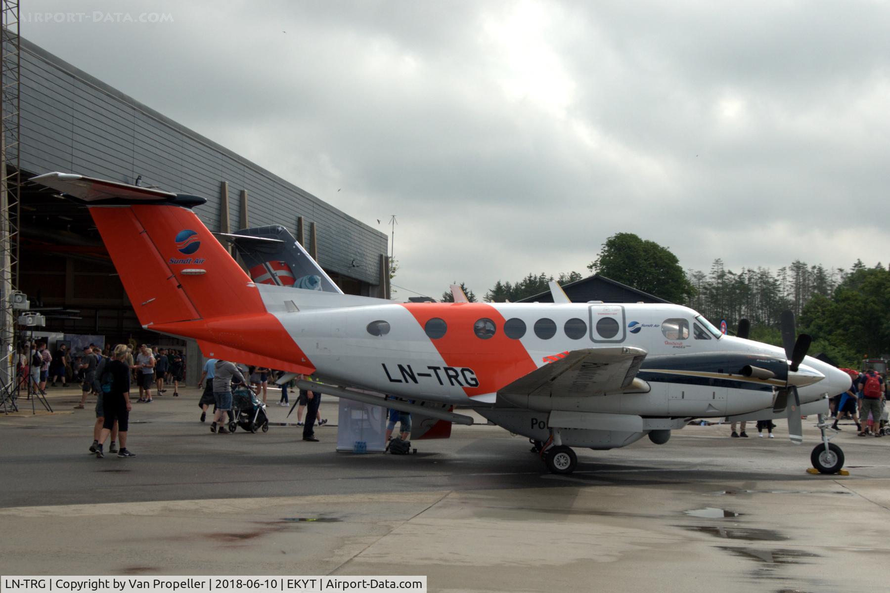 LN-TRG, 2006 Raytheon B200 King Air C/N BB-1936, Beechcraft Super King Air B200 of Sundt Air operated for Norwegian Coast Guard in maritime surveillance role at Aalborg Air Show 2018, Denmark