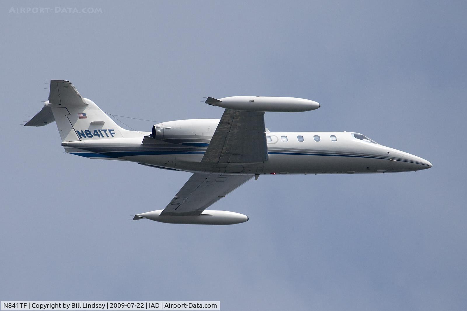 N841TF, 1981 Gates Learjet 35A C/N 416, Taking off from Dulles
