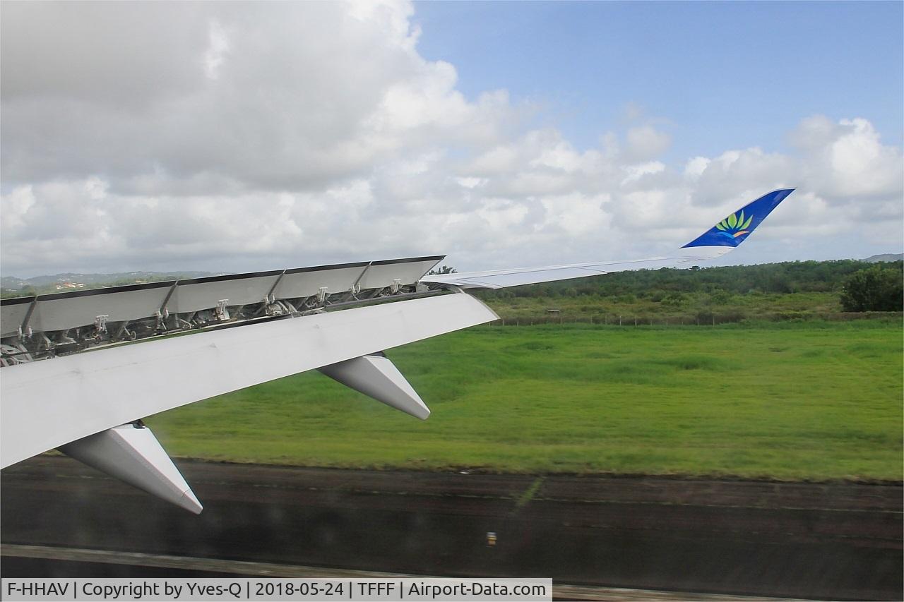 F-HHAV, 2016 Airbus A350-941 C/N 0082, Airbus A350-941, Landing rwy 10, Martinique-Aimé-Césaire airport (TFFF-FDF)