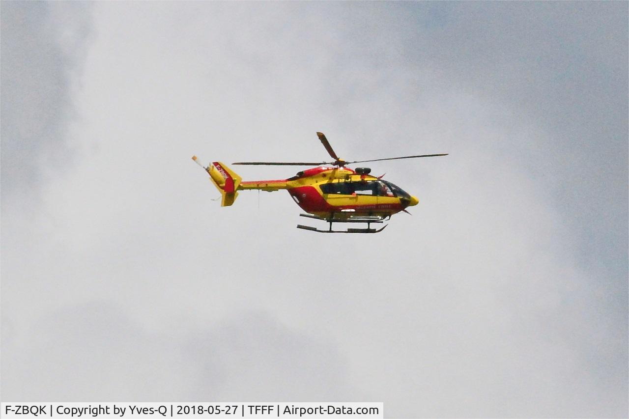 F-ZBQK, Eurocopter-Kawasaki EC-145 (BK-117C-2) C/N 9372, Eurocopter EC-145, Flight over Martinique-Aimé-Césaire airport (TFFF-FDF)