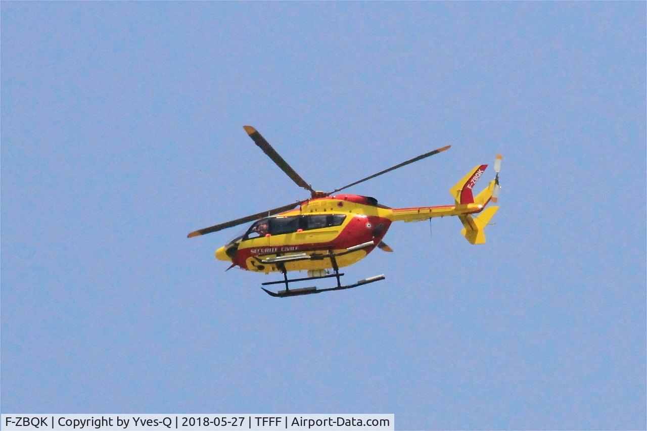 F-ZBQK, Eurocopter-Kawasaki EC-145 (BK-117C-2) C/N 9372, Eurocopter EC-145, Flight over Martinique-Aimé-Césaire airport (TFFF-FDF)