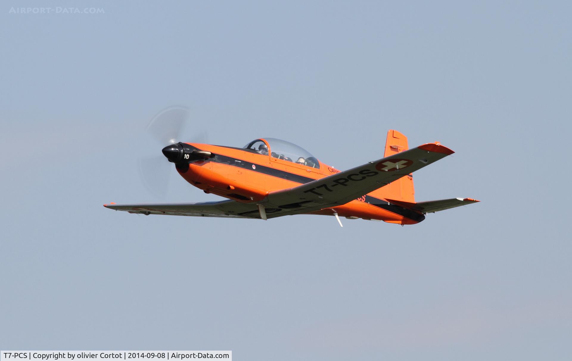 T7-PCS, 1982 Pilatus PC-7 C/N 318, leaving Payerne
