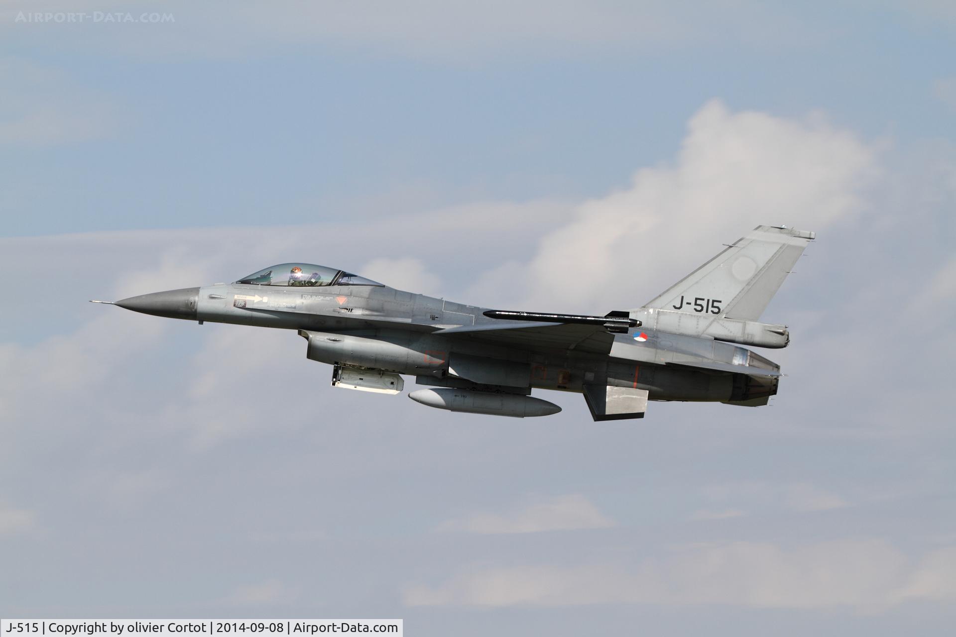 J-515, Fokker F-16AM Fighting Falcon C/N 6D-154, Leaving Payerne