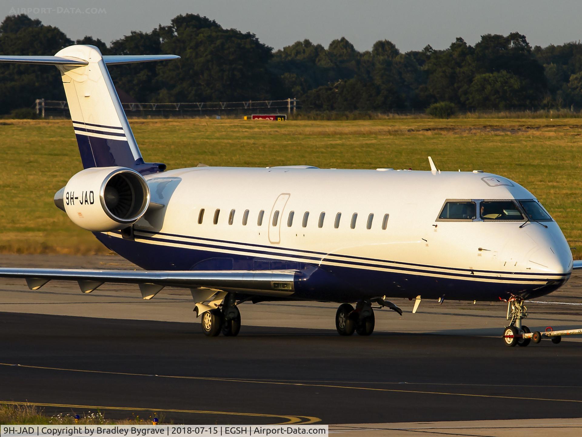 9H-JAD, 2005 Bombardier Challenger 850 (CL-600-2B19) C/N 8060, Being towed