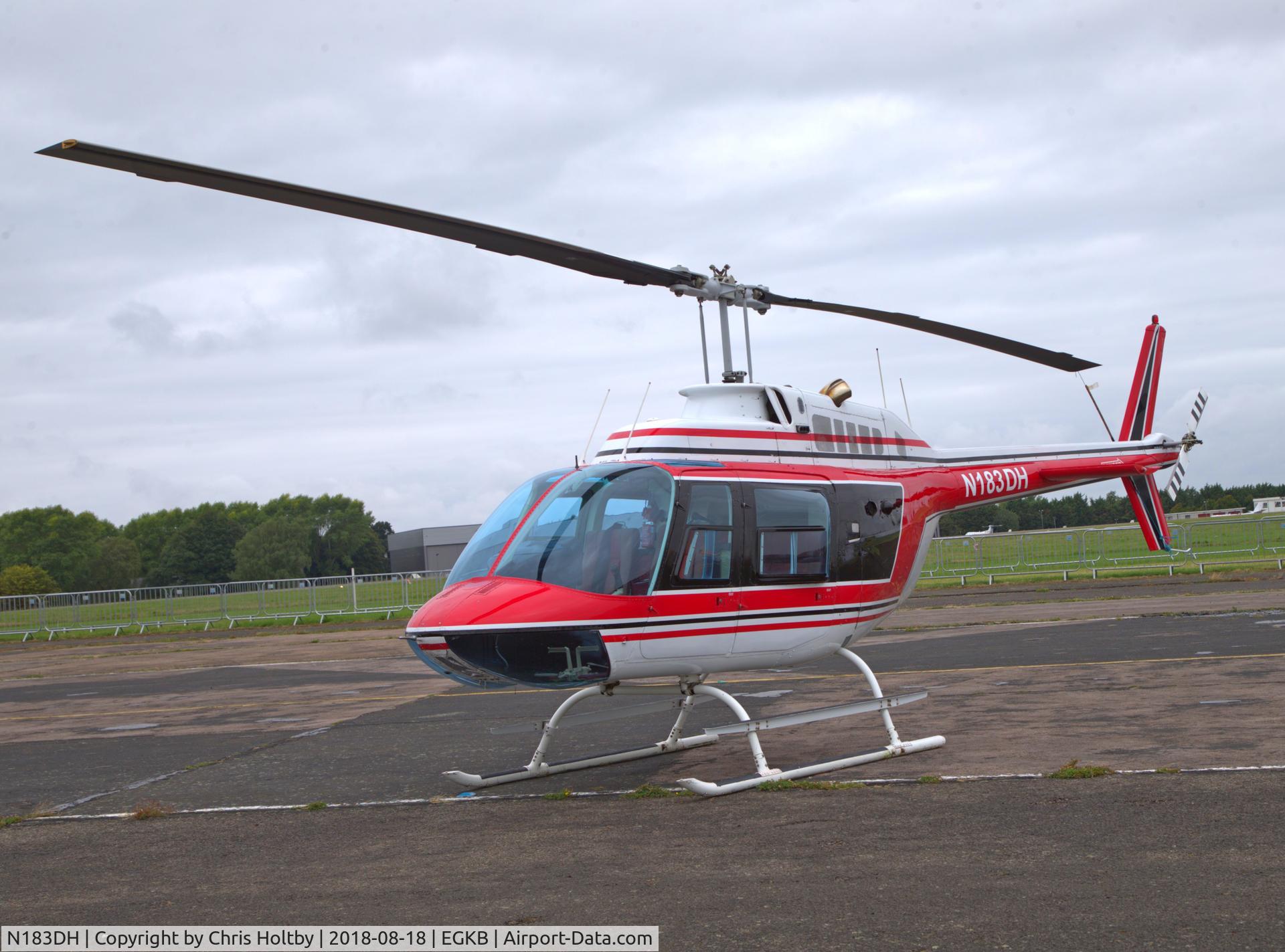 N183DH, 1978 Bell 206B JetRanger C/N 2410, On static display at Festival of Flight 2018 at Biggin Hill