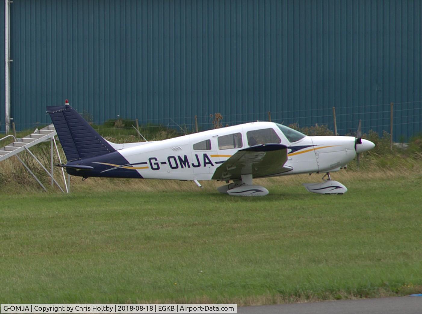 G-OMJA, 1976 Piper PA-28-181 Cherokee Archer II C/N 28-7690328, Parked at Biggin Hill Festival of Flight 2018