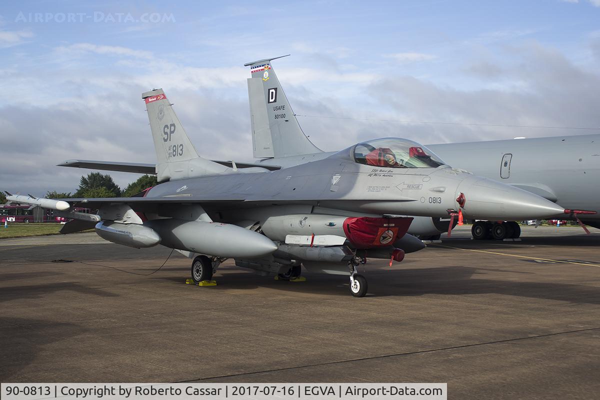 90-0813, 1990 General Dynamics F-16CG Night Falcon C/N CC-13, RIAT 2017