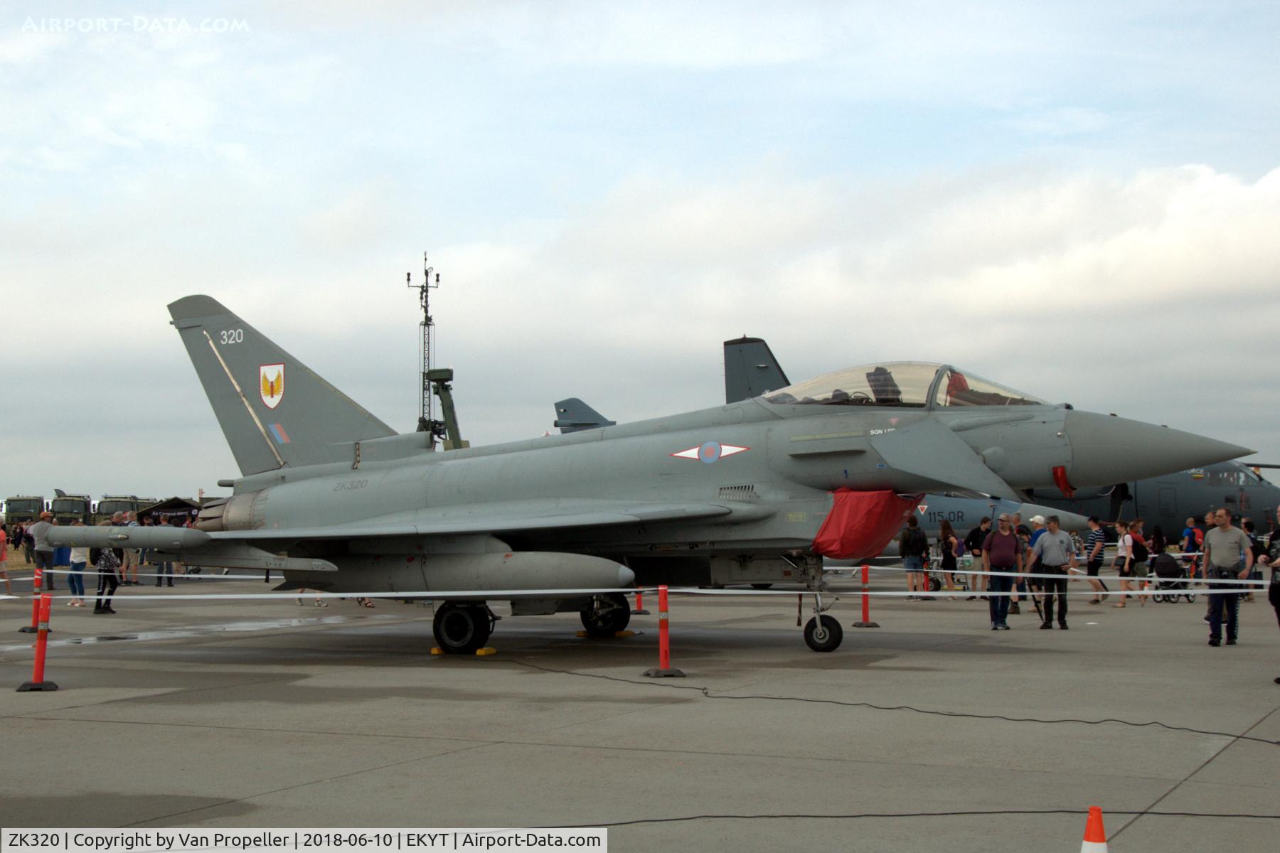ZK320, 2011 Eurofighter EF-2000 Typhoon FGR4 C/N BS081/312, RAF Eurofighter Typhoon FGR.4 of 1(F) sqn at Aalborg Air Show 2018