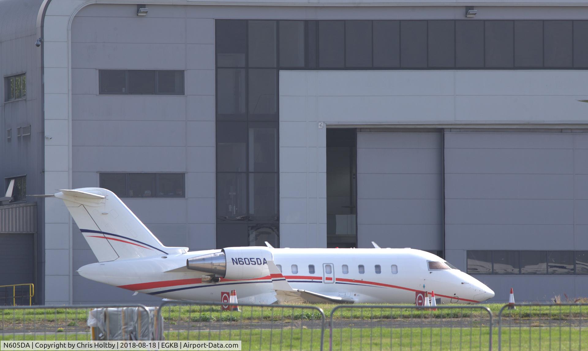N605DA, 2013 Bombardier Challenger 605 (CL-600-2B16) C/N 5930, Parked outside the Bombardier hanger Biggin Hill