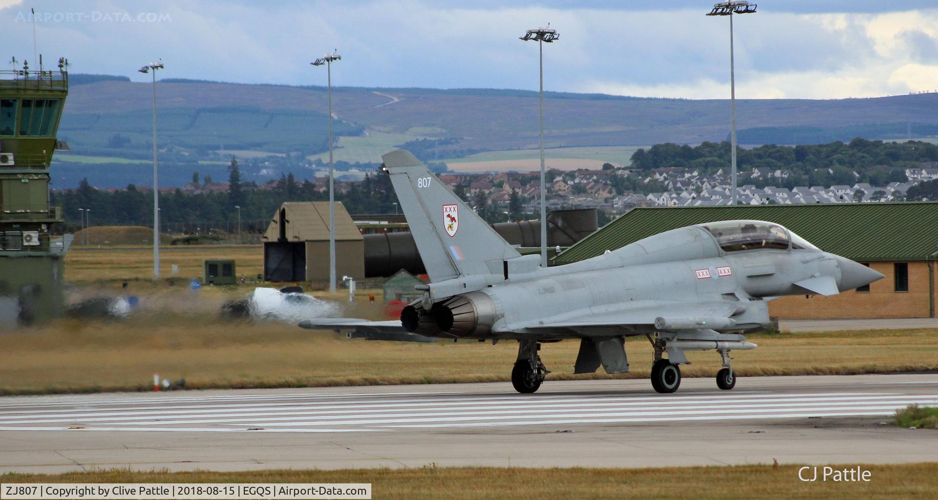 ZJ807, 2013 Eurofighter EF-2000 Typhoon T.3 C/N 025/BT008, Lossiemouth action