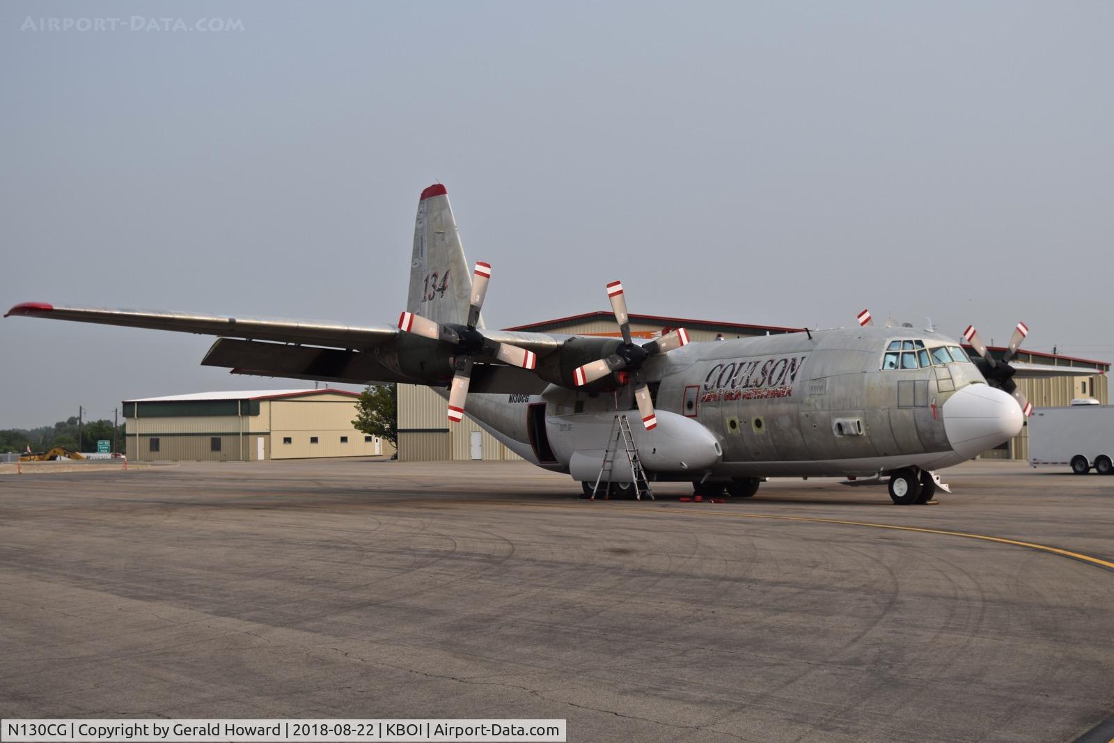 N130CG, 1981 Lockheed EC-130Q Hercules C/N 382-4904, Under Maintenance on the west De ice pad. Another fire tanker in the works.