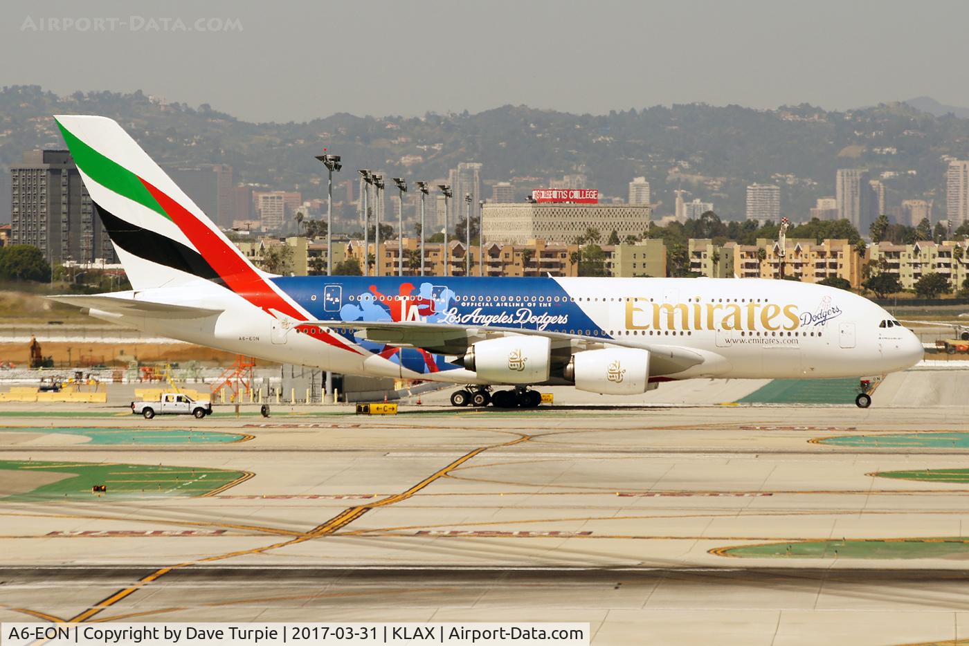 A6-EON, 2015 Airbus A380-861 C/N 188, LA Dodgers.  Why?