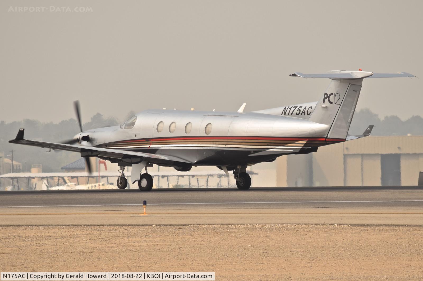 N175AC, 2004 Pilatus PC-12/45 C/N 566, Crossing RWY 10L.