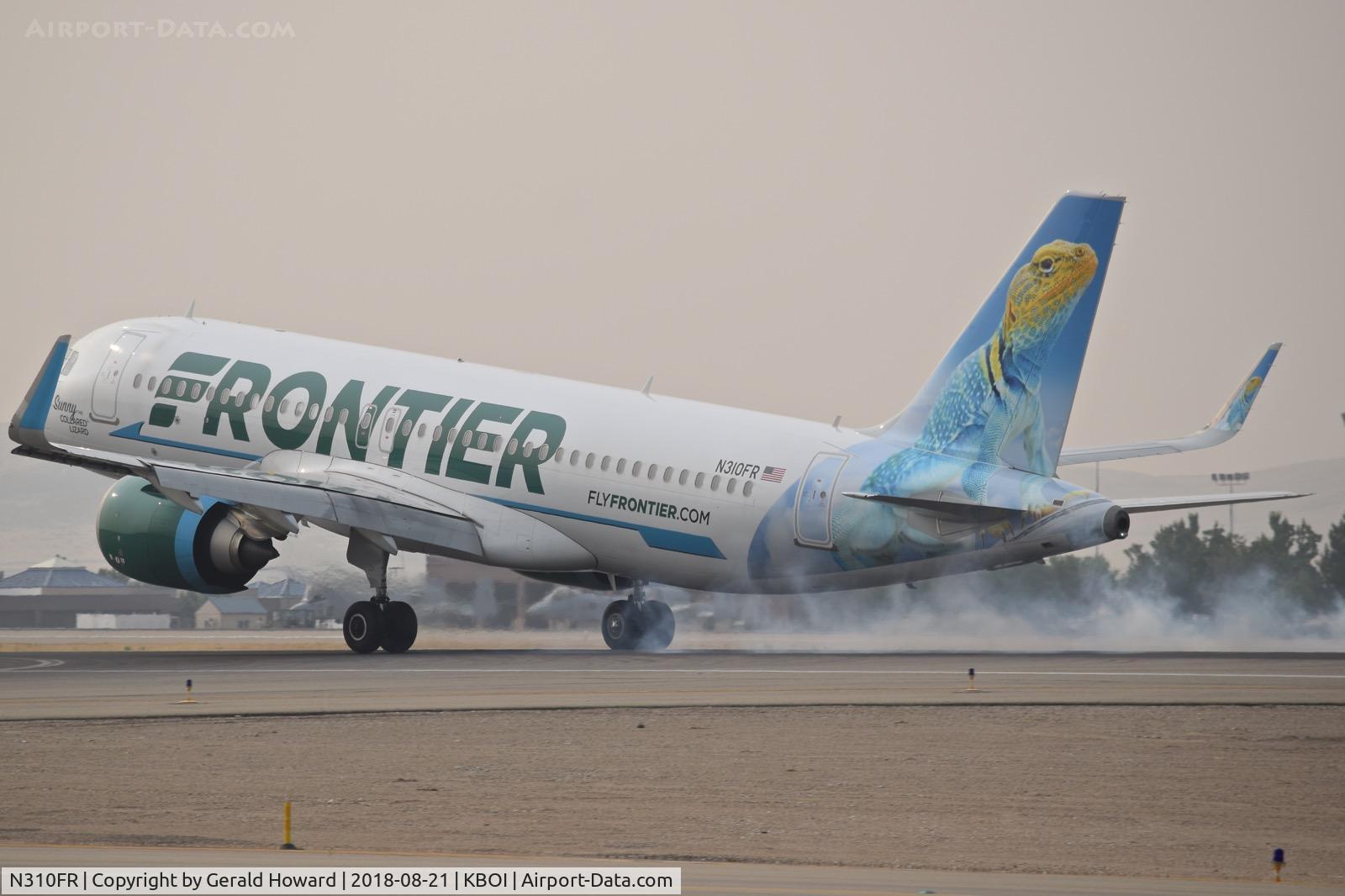 N310FR, 2017 Airbus A320-251N C/N 7600, Touch down on RWY 10L.