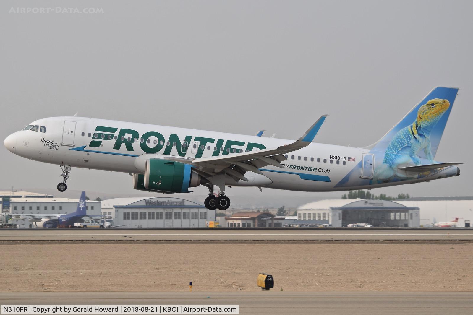 N310FR, 2017 Airbus A320-251N C/N 7600, Landing RWY 10L.
