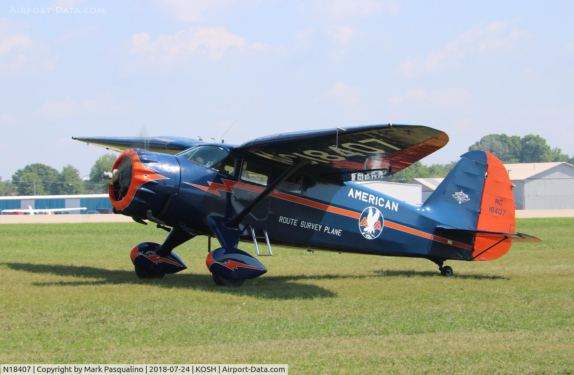 N18407, 1937 Stinson SR-9C Reliant C/N 5313, Stinson SR-9C