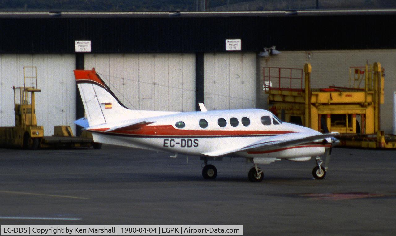 EC-DDS, 1977 Beech C90 King Air C/N LJ-747, Prestwick - EGPK 04 April 1980