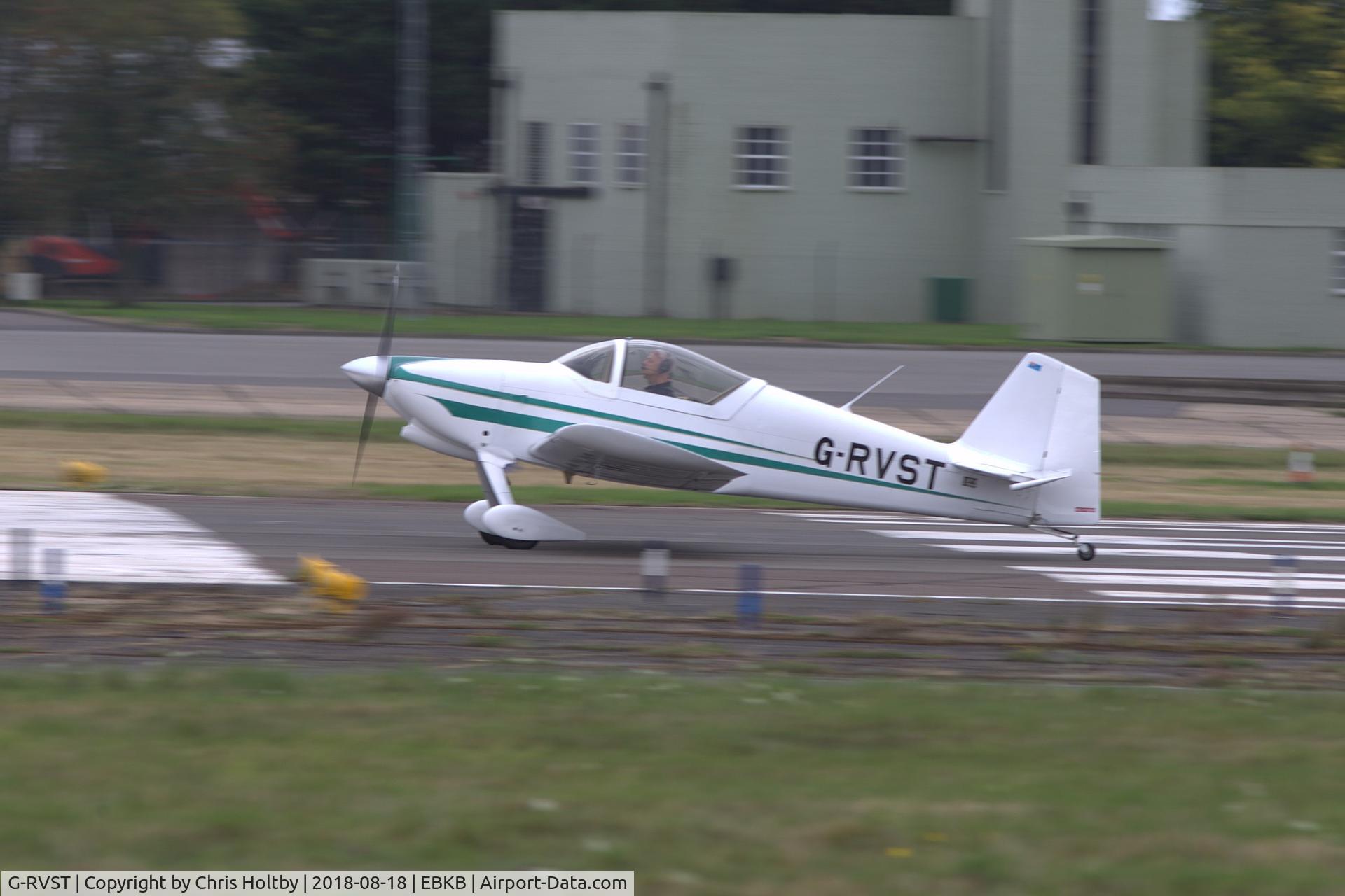 G-RVST, 1997 Vans RV-6 C/N 22293, Landed just before Festival of Flight 2018 display