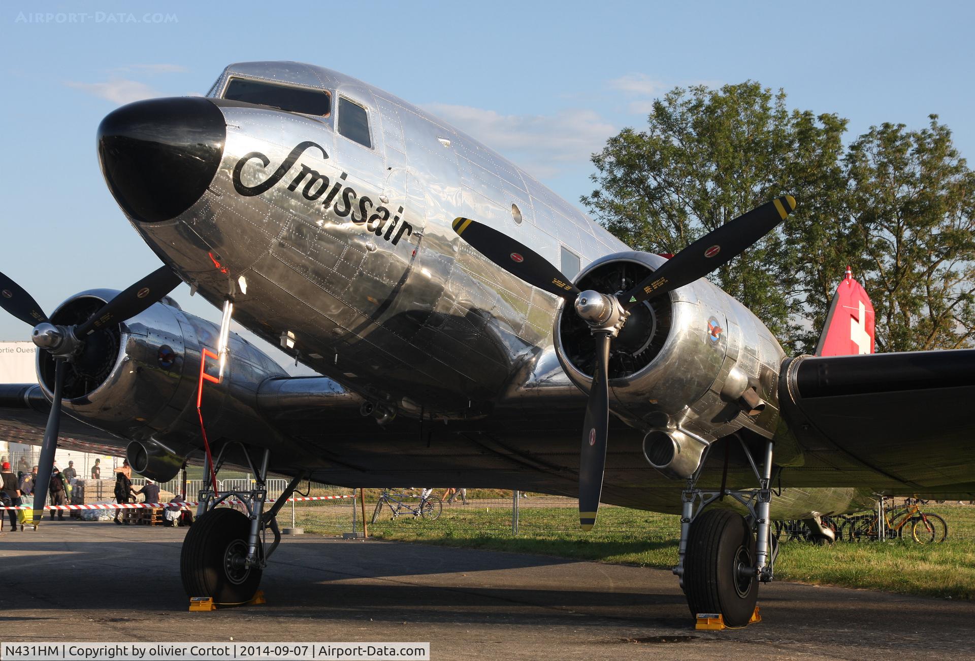 N431HM, 1943 Douglas DC-3C-S1C3G (C-47A) C/N 9995, Air 14 static display