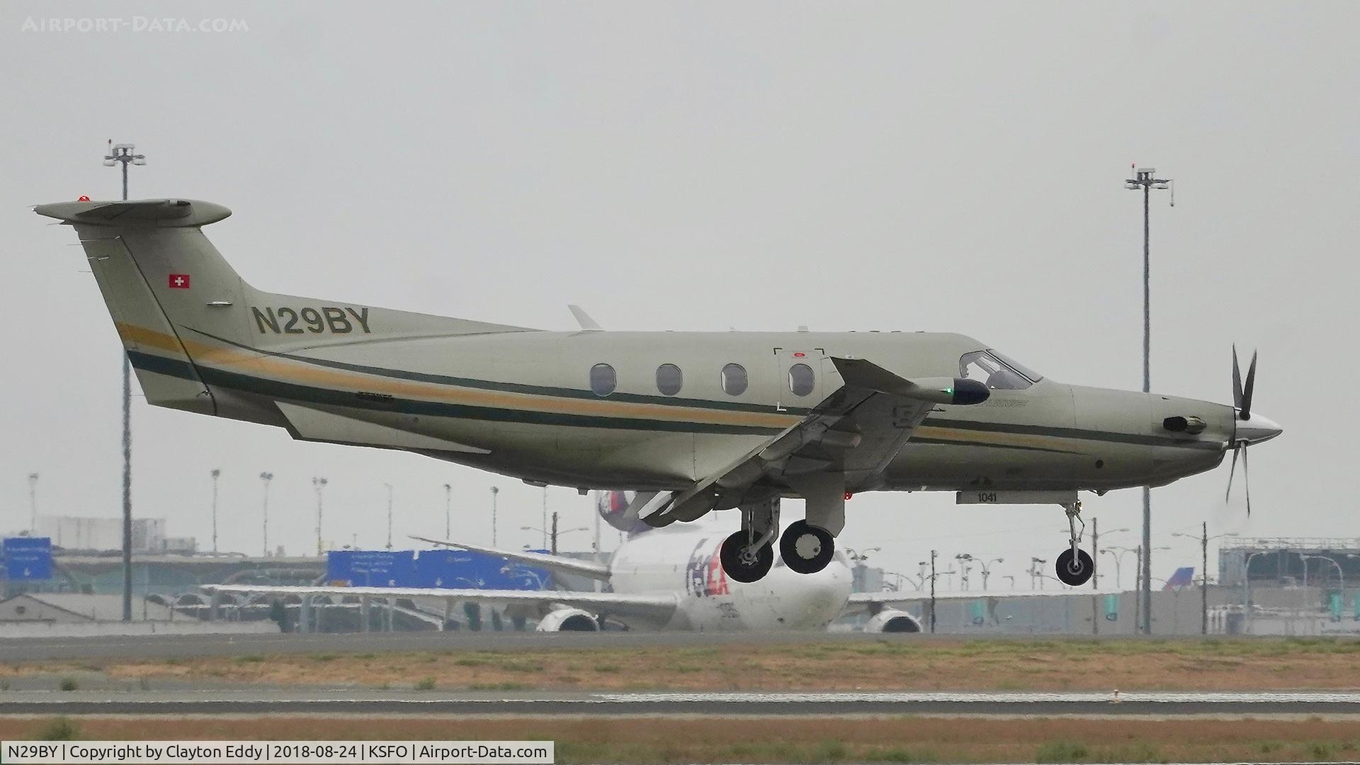 N29BY, 2008 Pilatus PC-12/47E C/N 1041, North Field Oakland California 2018.