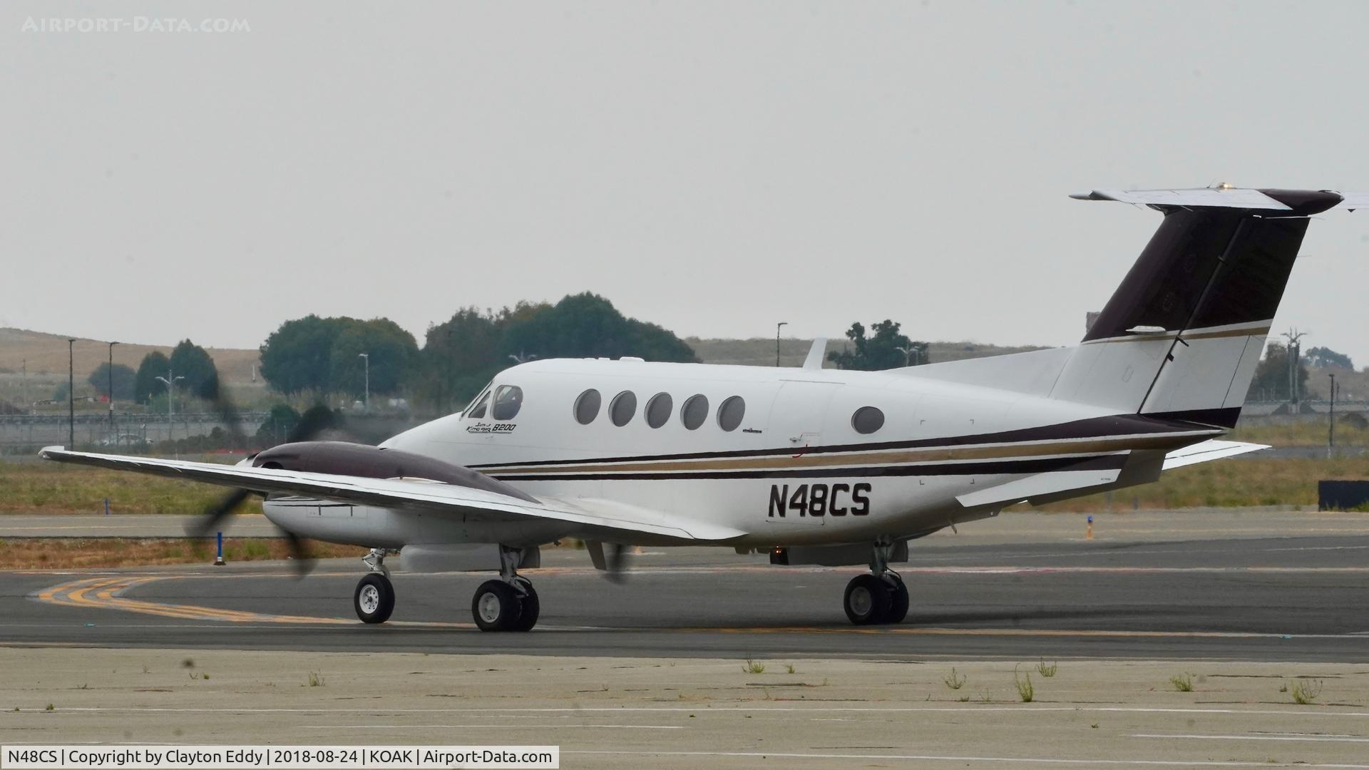 N48CS, 1986 Beech B200 King Air C/N BB-1247, North Field Oakland California 2018.