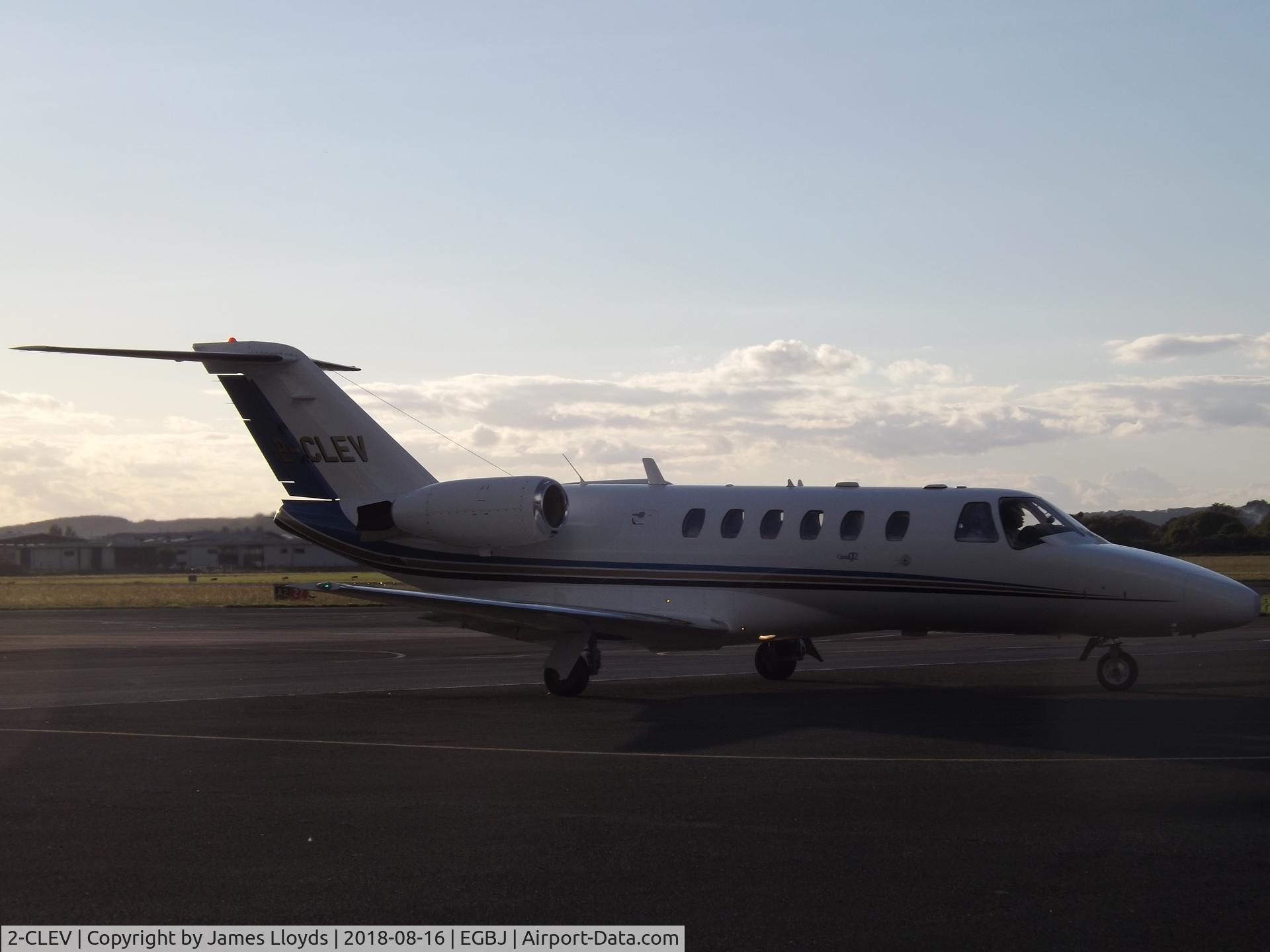 2-CLEV, 2000 Cessna 525A CitationJet CJ2 C/N 525A0003, Arriving back home after a flight from Germany.