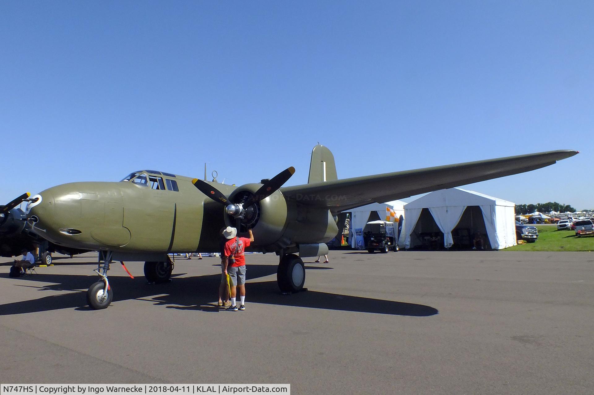 N747HS, 1943 Douglas A-20G-40-DO Havoc C/N 21356, Douglas A-20G-40-DO Havoc at 2018 Sun 'n Fun, Lakeland FL