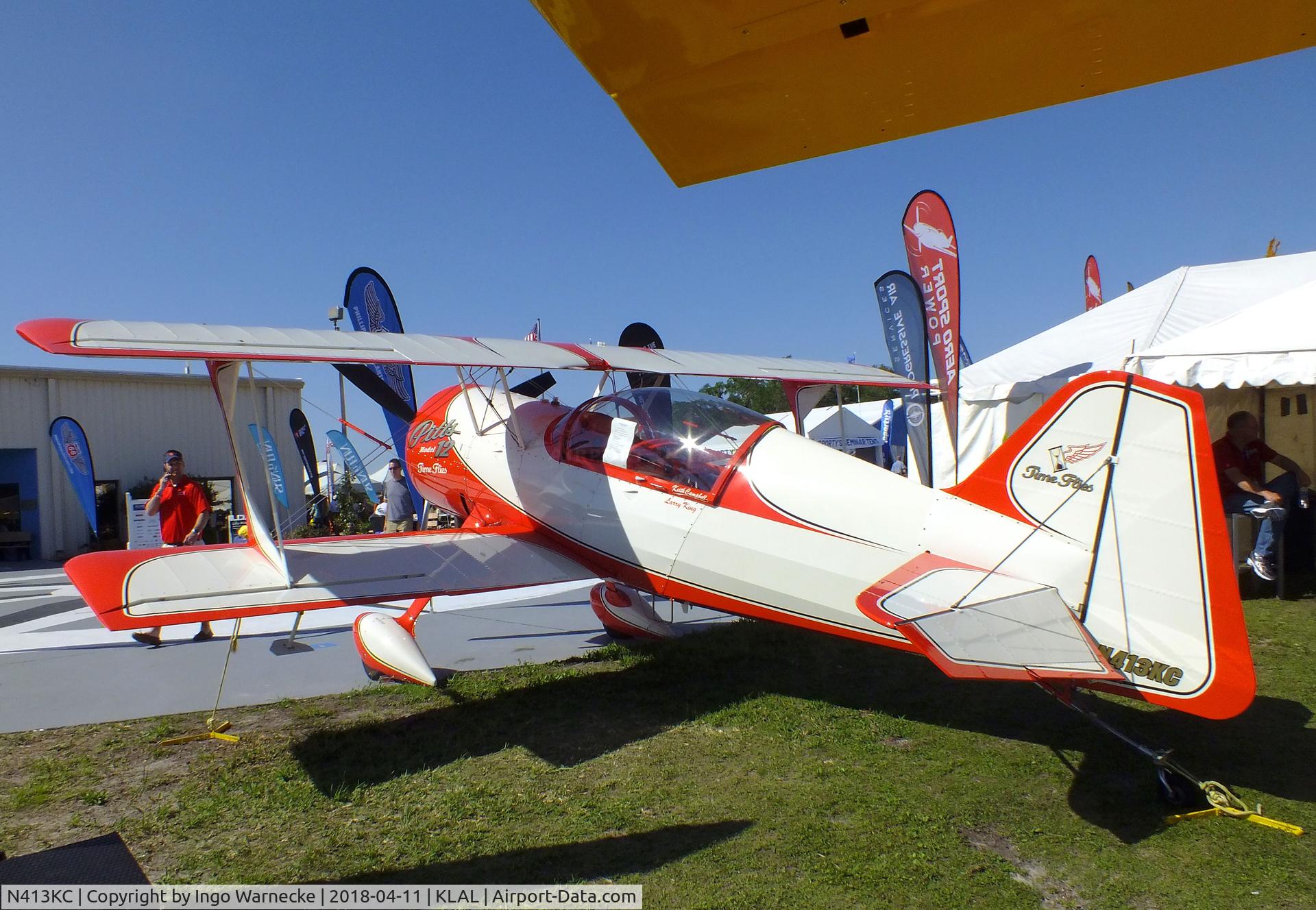 N413KC, 2011 Pitts M12 C/N 296, Pitts Model 12 at 2018 Sun 'n Fun, Lakeland FL