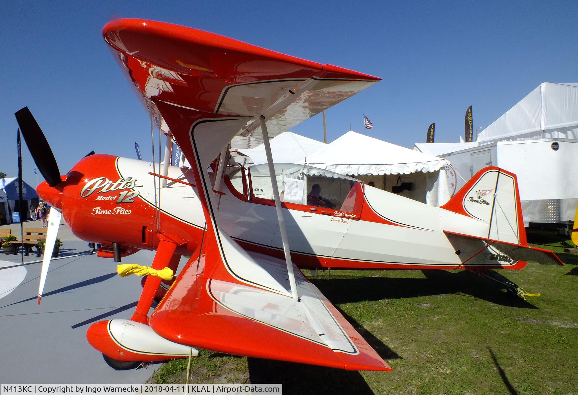 N413KC, 2011 Pitts M12 C/N 296, Pitts Model 12 at 2018 Sun 'n Fun, Lakeland FL