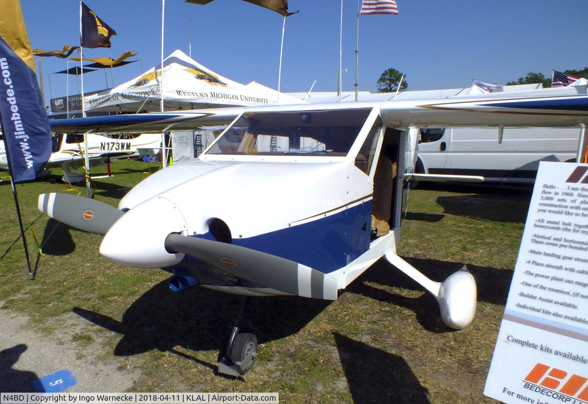 N4BD, 1975 Bede BD-4 C/N 800, Bede BD-4 at 2018 Sun 'n Fun, Lakeland FL