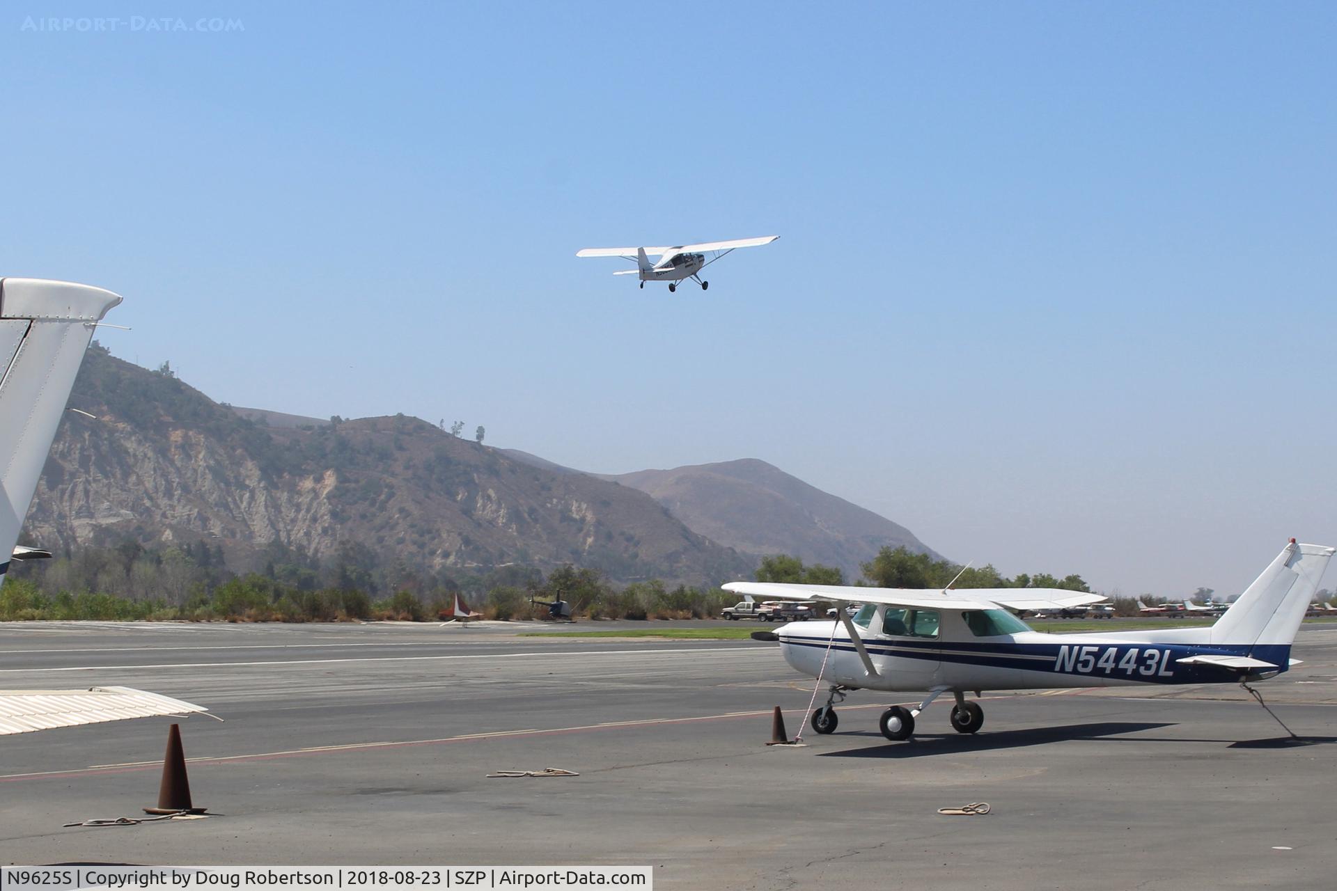 N9625S, 1966 Champion 7GCAA Citabria C/N 57, 1966 Champion 7GCAA CITABRIA, Lycoming O-320 150 Hp, takeoff climb Rwy 22