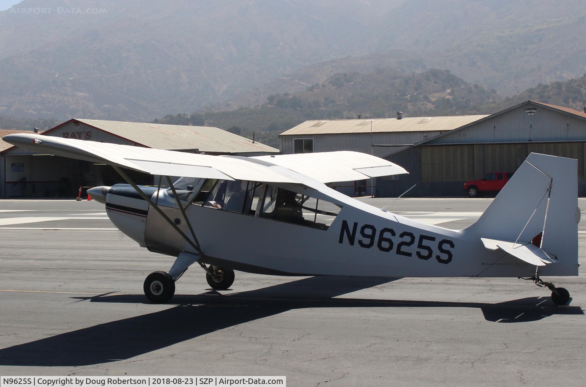 N9625S, 1966 Champion 7GCAA Citabria C/N 57, 1966 Champion 7GCAA CITABRIA, Lycoming O-320 150 Hp, taxi to Rwy 22
