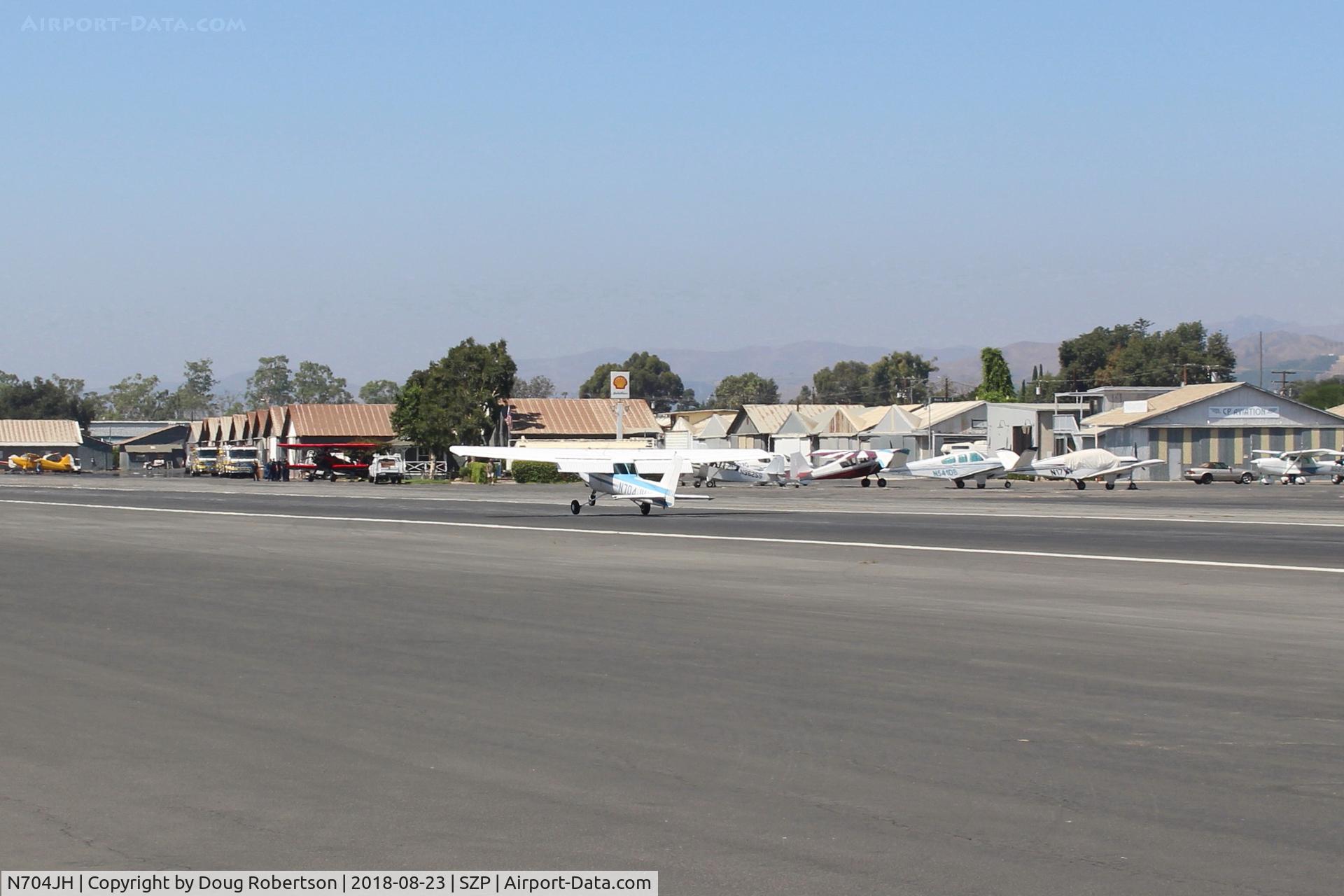 N704JH, 1976 Cessna 150M C/N 15078644, 1976 Cessna 150M, Continental O-200 100 Hp, landing roll Rwy 22