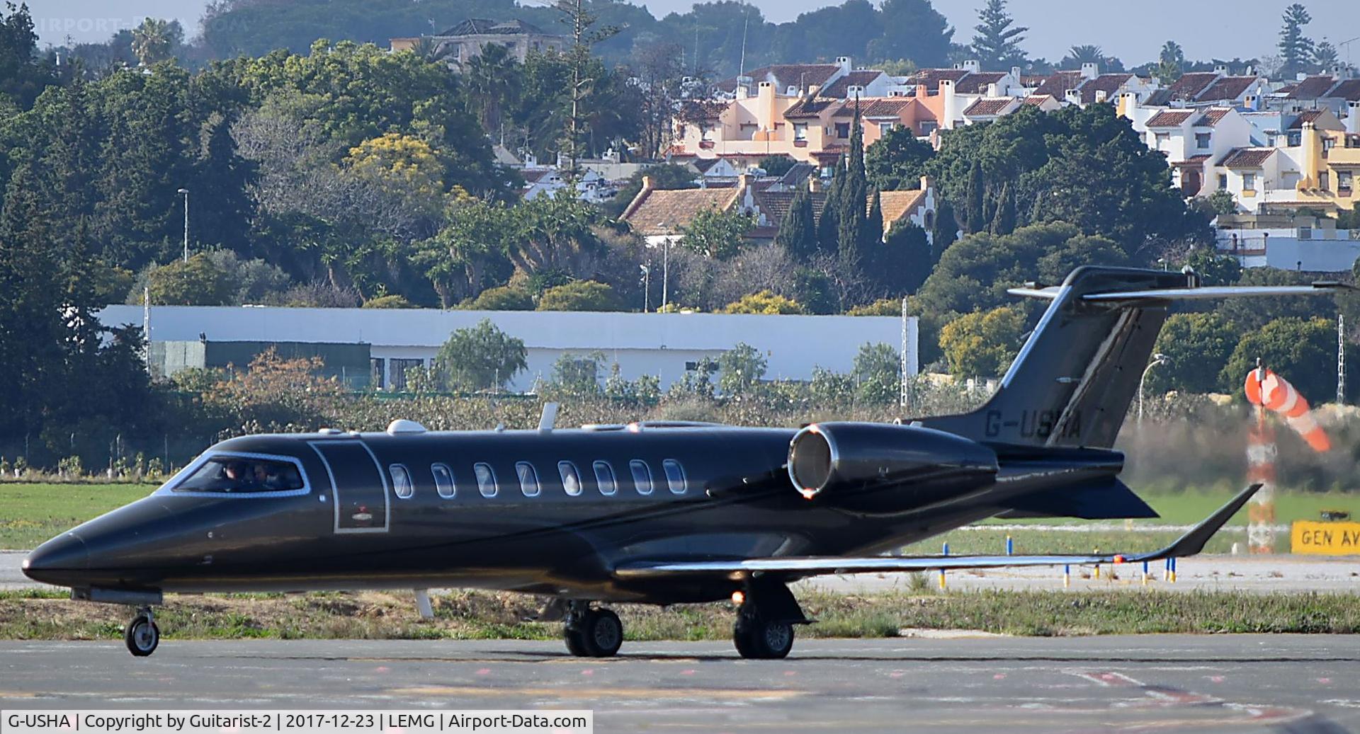 G-USHA, 2016 Learjet 75 C/N 45-535, At Malaga