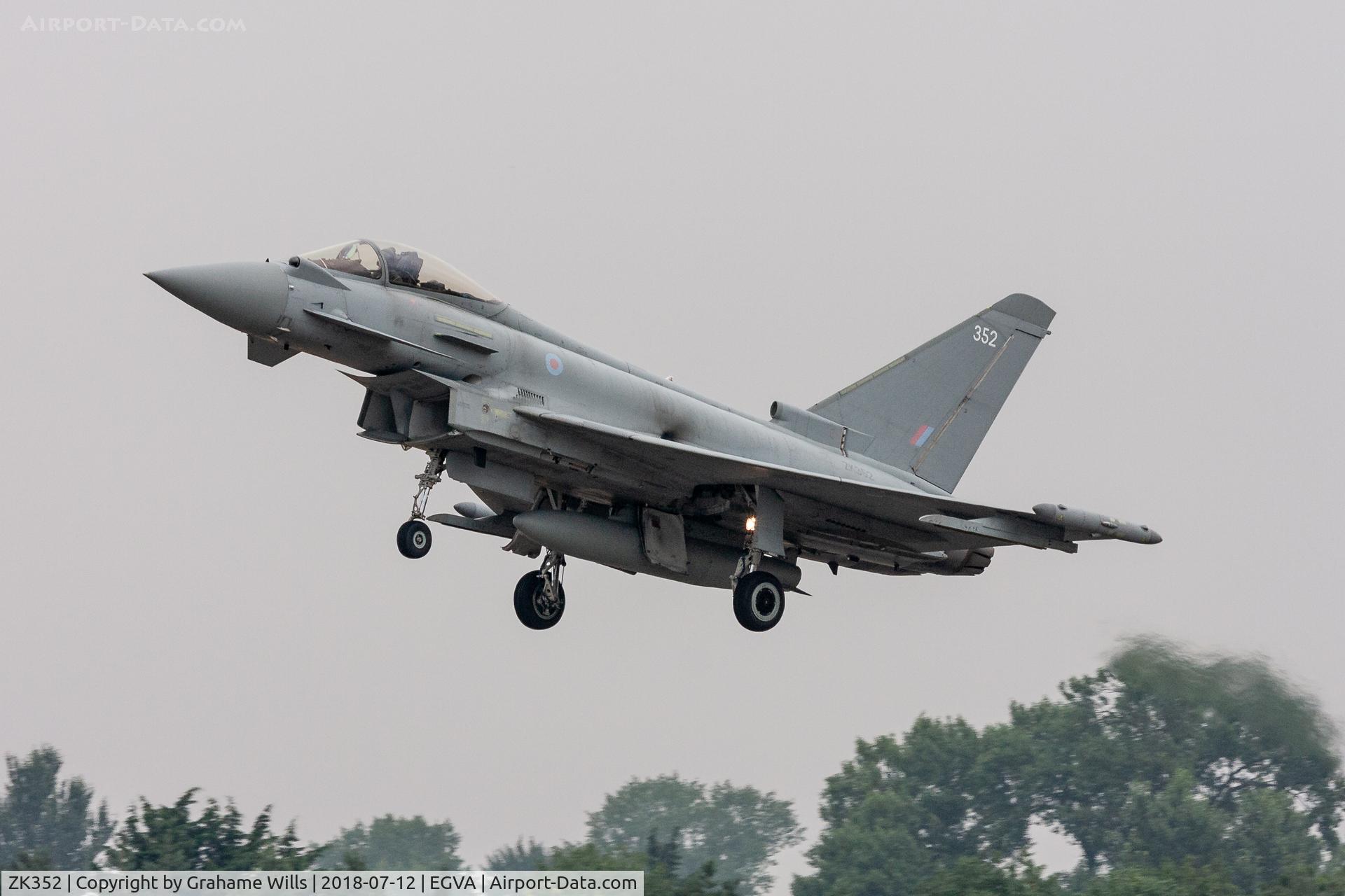 ZK352, 2013 Eurofighter EF-2000 Typhoon FGR4 C/N BS113/408, Eurofighter Typhoon FGR4 ZK352 29 Sqd RAF Fairford 12/718