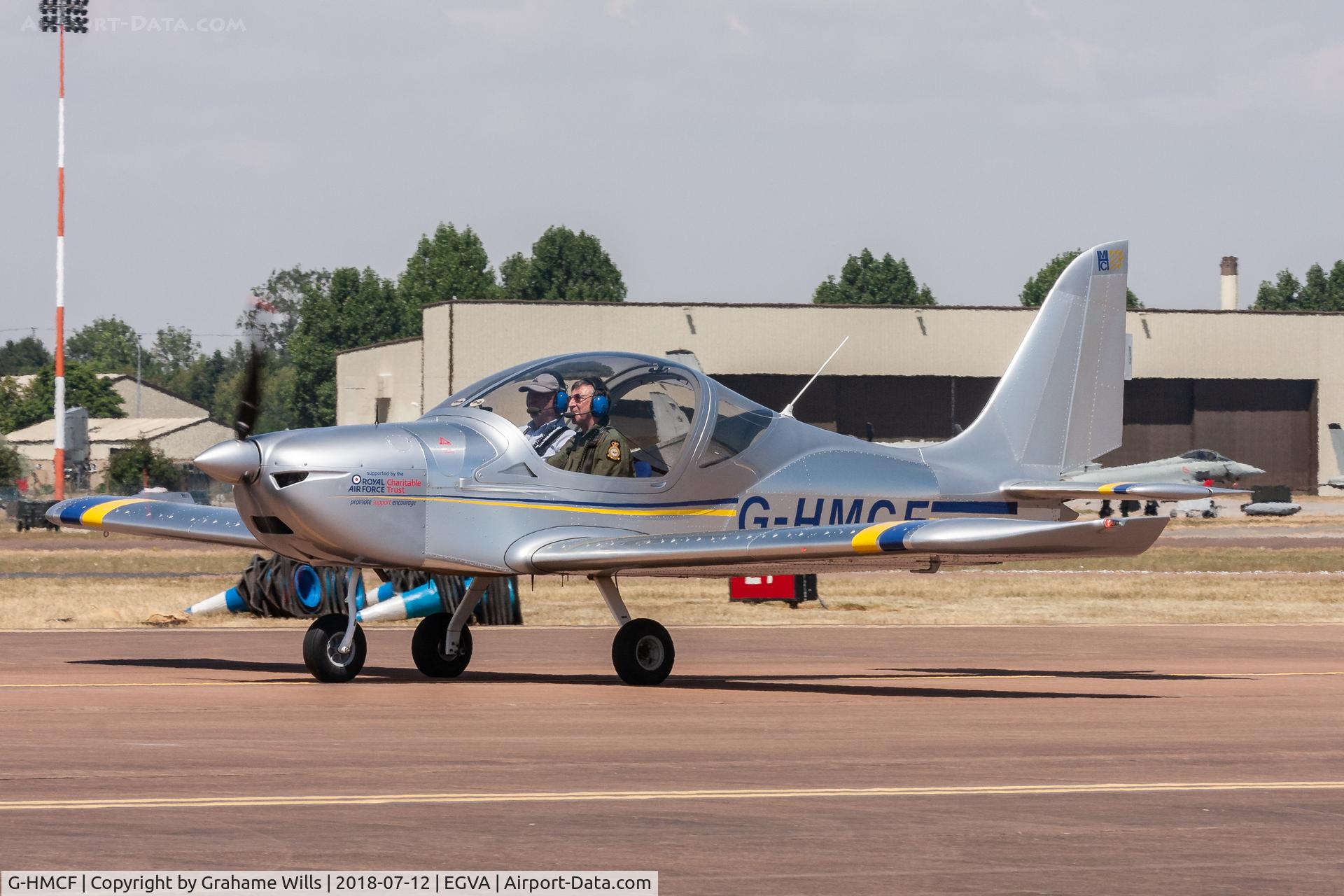 G-HMCF, 2014 Evektor-Aerotechnik EV-97 Eurostar C/N 2014-4204, EV-97 Eurostar SL G-HMCF RAF Halton Microlight Club Fairford 12/7/18