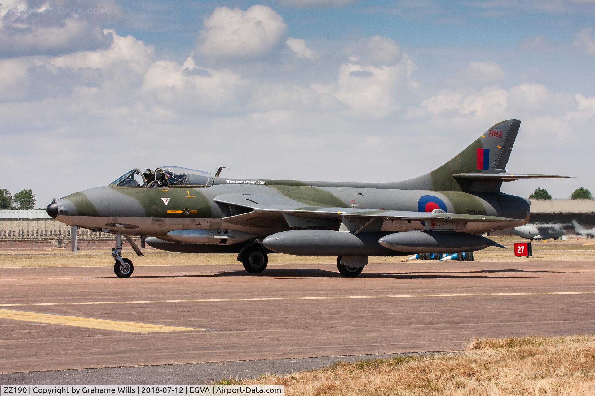 ZZ190, 1962 Hawker Hunter F.58 C/N 41H-697433, Hawker Hunter F58A ZZ190 (G-HHAE) Hawker Hunter Aviation, Fairford 12/7/18
