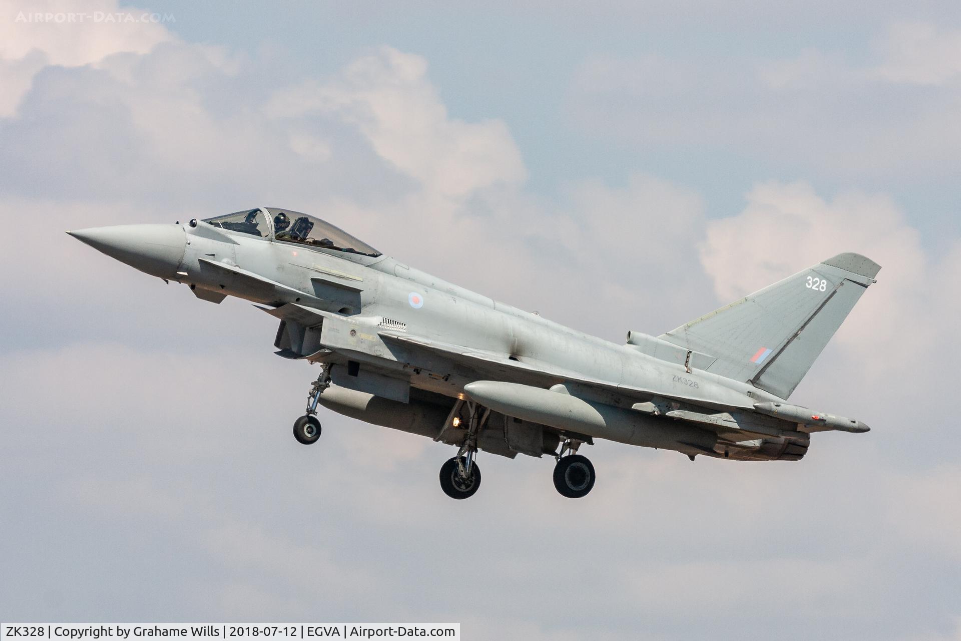 ZK328, 2011 Eurofighter EF-2000 Typhoon FGR4 C/N BS089/339, Eurofighter Typhoon FGR4 ZK328 2 Sqd RAF, Fairford 12/7/18