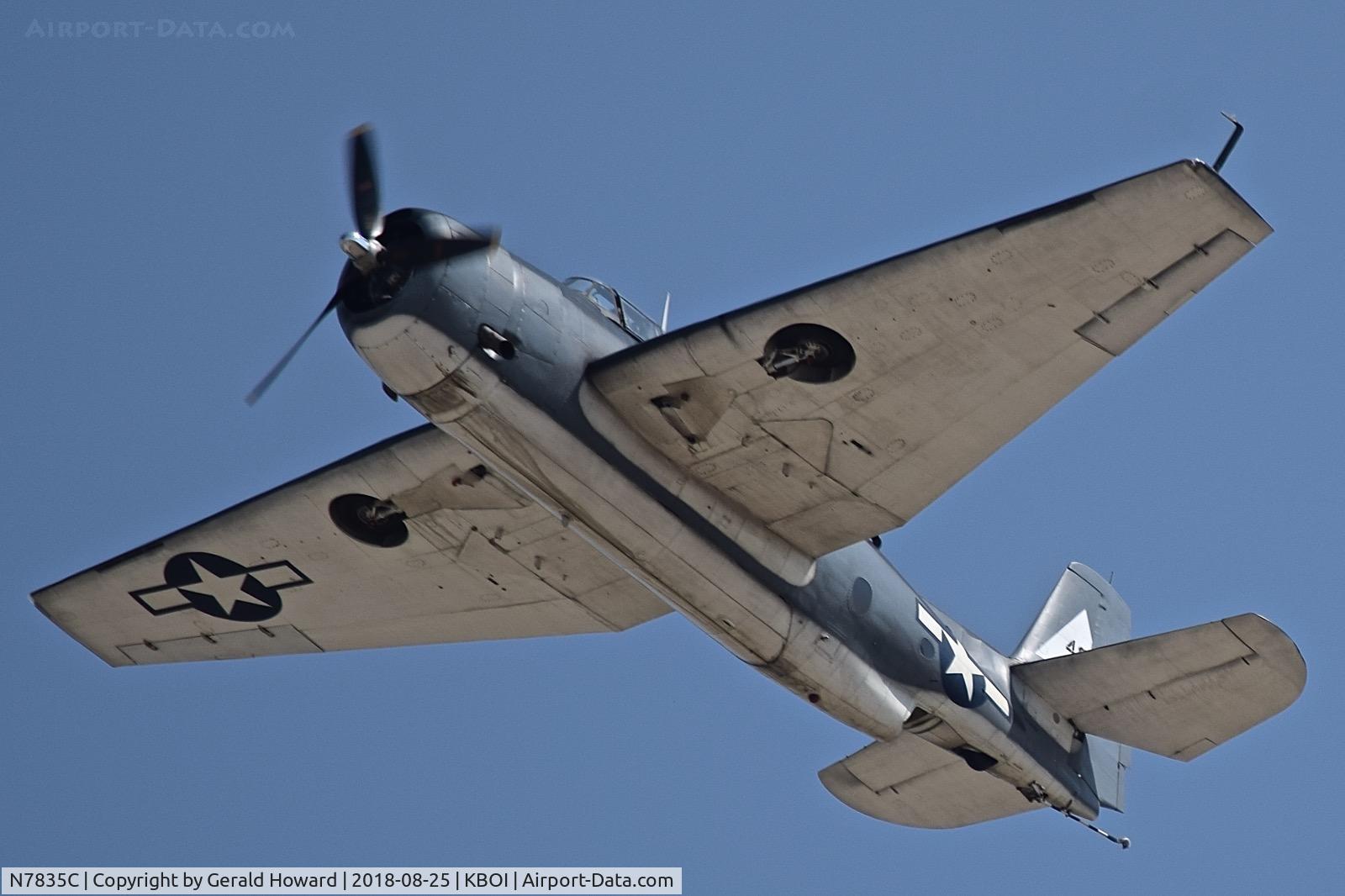 N7835C, Grumman TBM-3E Avenger C/N 7154, Flying at the Nampa Airshow.