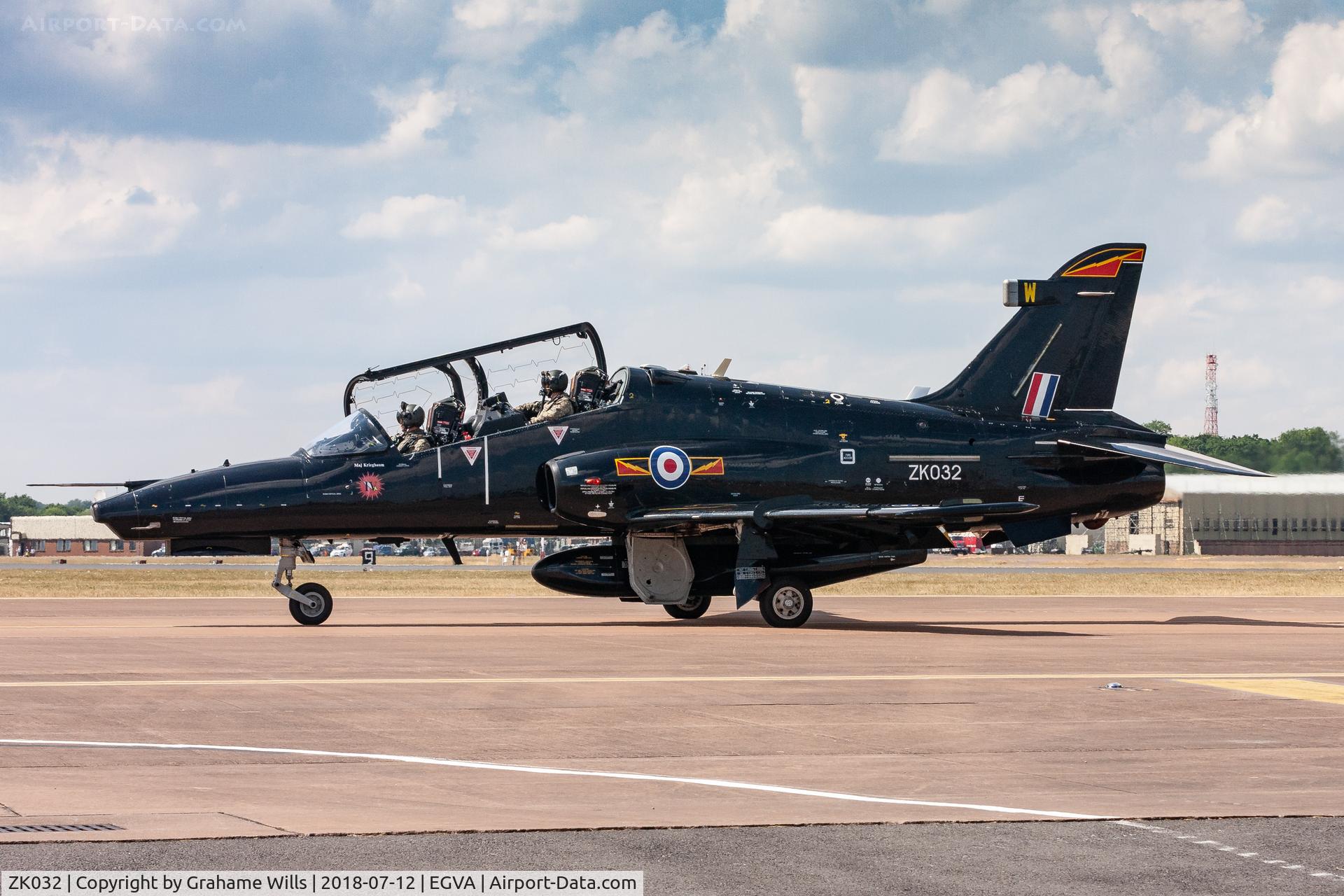 ZK032, 2009 British Aerospace Hawk T2 C/N RT023/1261, British Aerospace Hawk T2 ZK032/W 4 Sqd RAF, Fairford 12/7/18