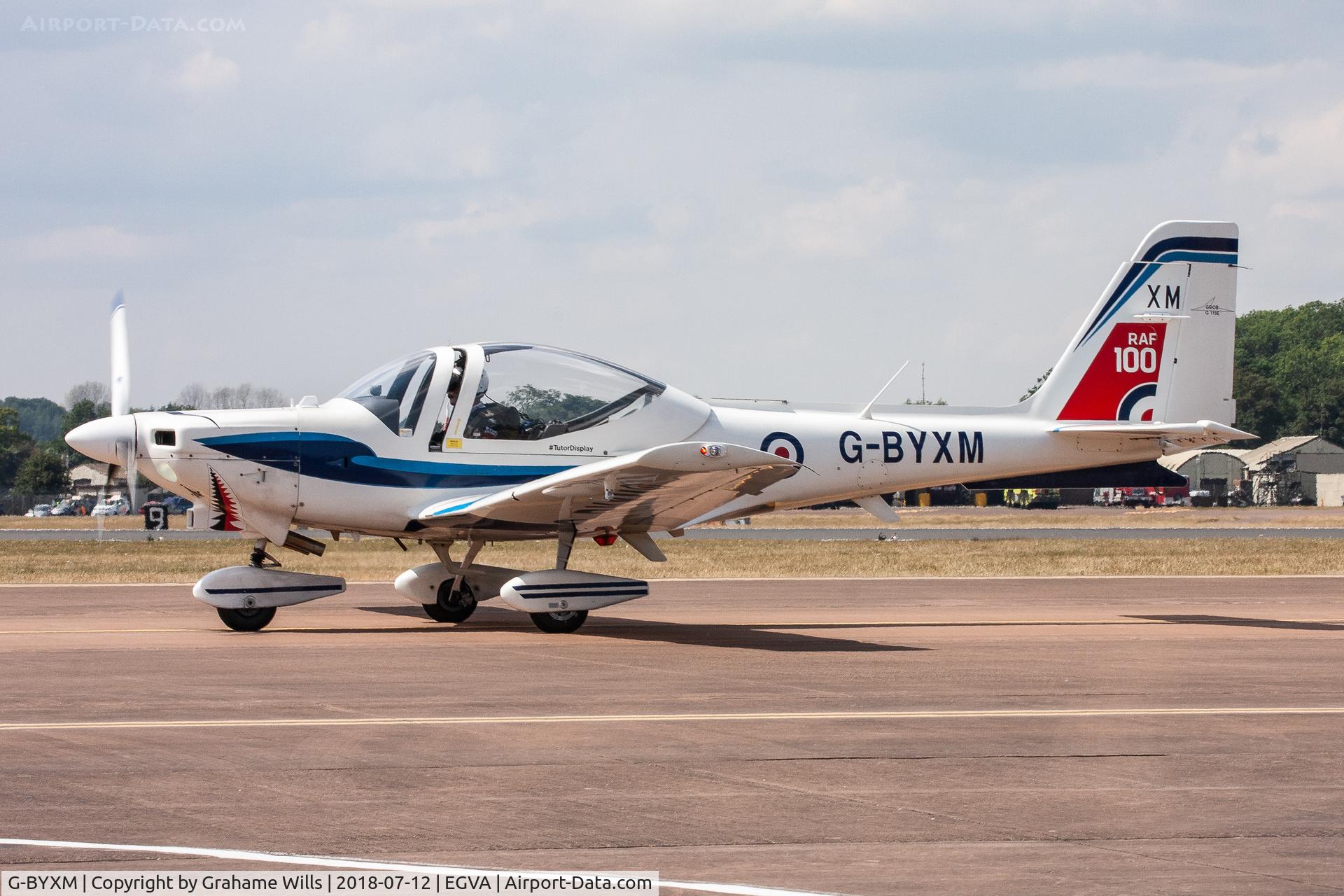 G-BYXM, 2001 Grob G-115E Tutor T1 C/N 82173/E, Grob Tutor T1 G-BYXM 115 Sqd RAF, Fairford 12/7/18