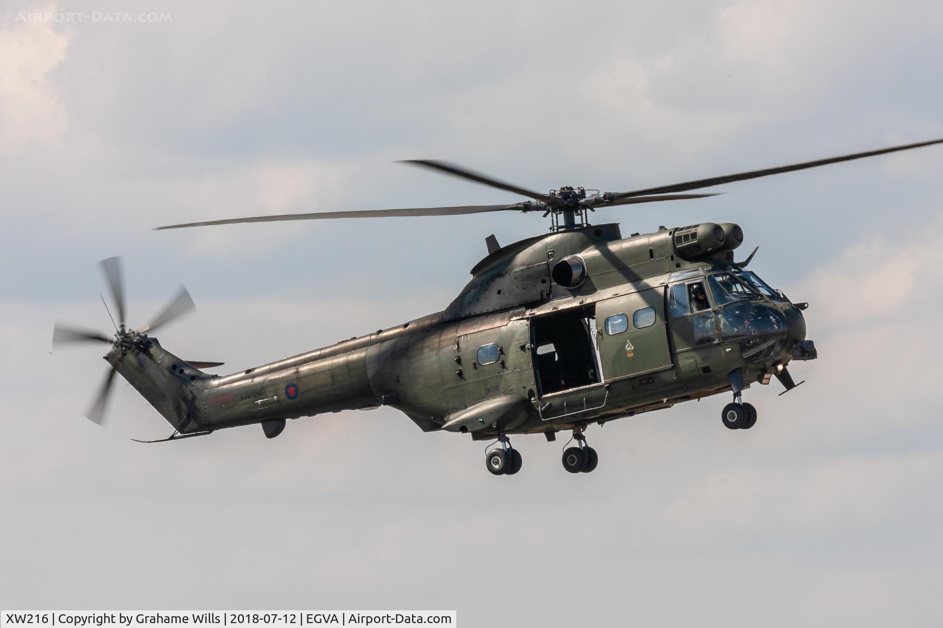 XW216, 1971 Westland Puma HC.2 C/N 1129, Westland Puma HC2 XW216 230 Sqd RAF, Fairford 12/7/18