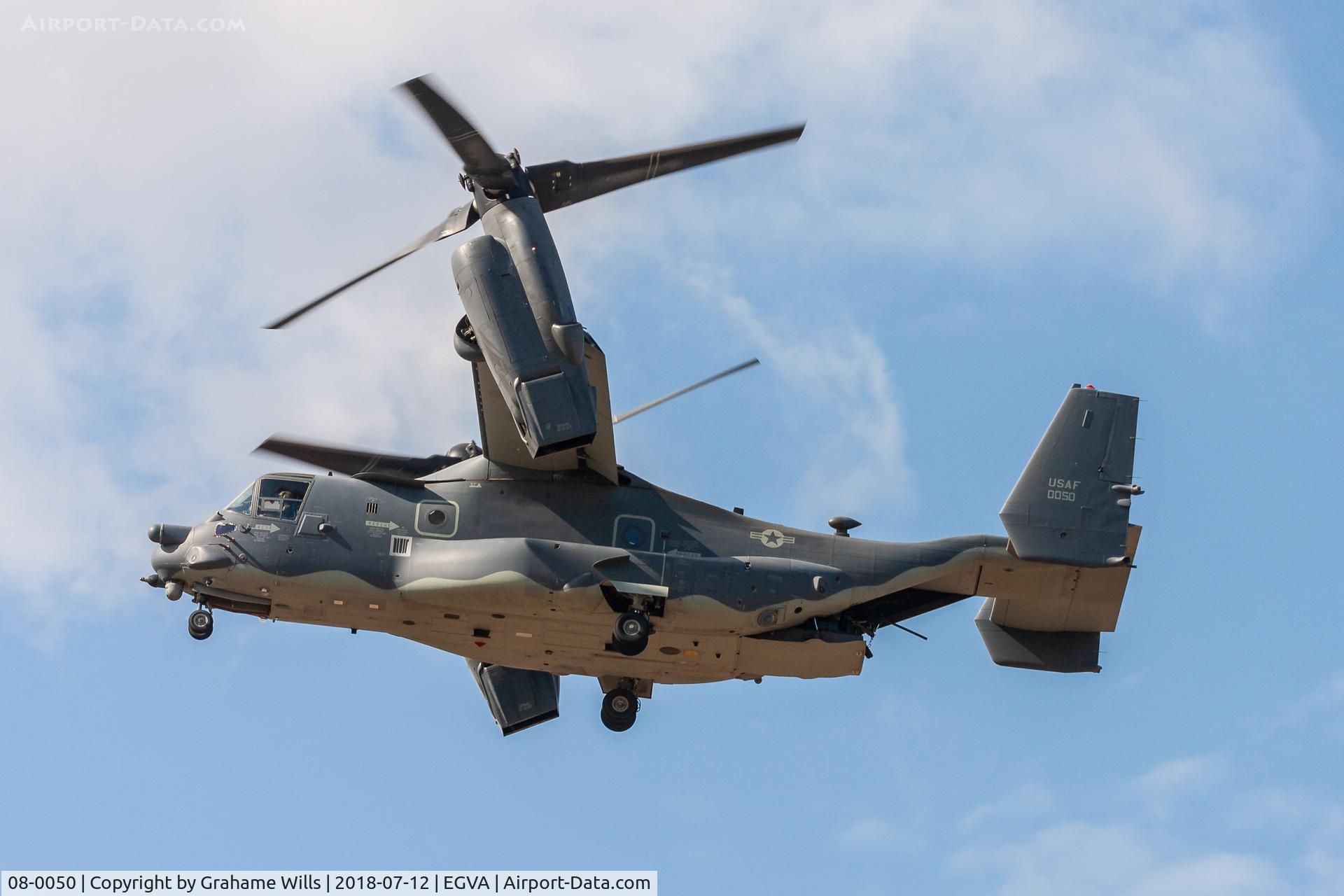 08-0050, 2008 Bell-Boeing CV-22B Osprey C/N D1038, CV-22B 08-0050 7 SOS 352 SOW USAF, Fairford 12/7/18