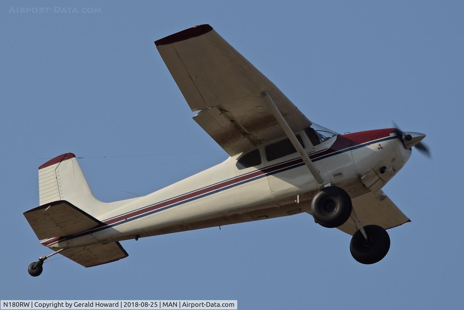 N180RW, 1957 Cessna 180A C/N 50126, Climb out from RWY 29.