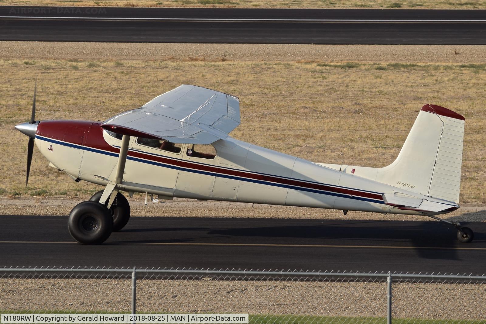 N180RW, 1957 Cessna 180A C/N 50126, Taxiing on Alpha.