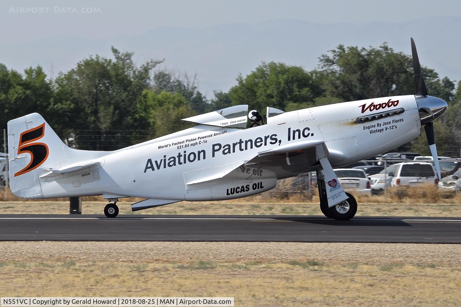 N551VC, 1944 North American F-51D Mustang C/N 44-73415, Landing roll out on RWY 29.