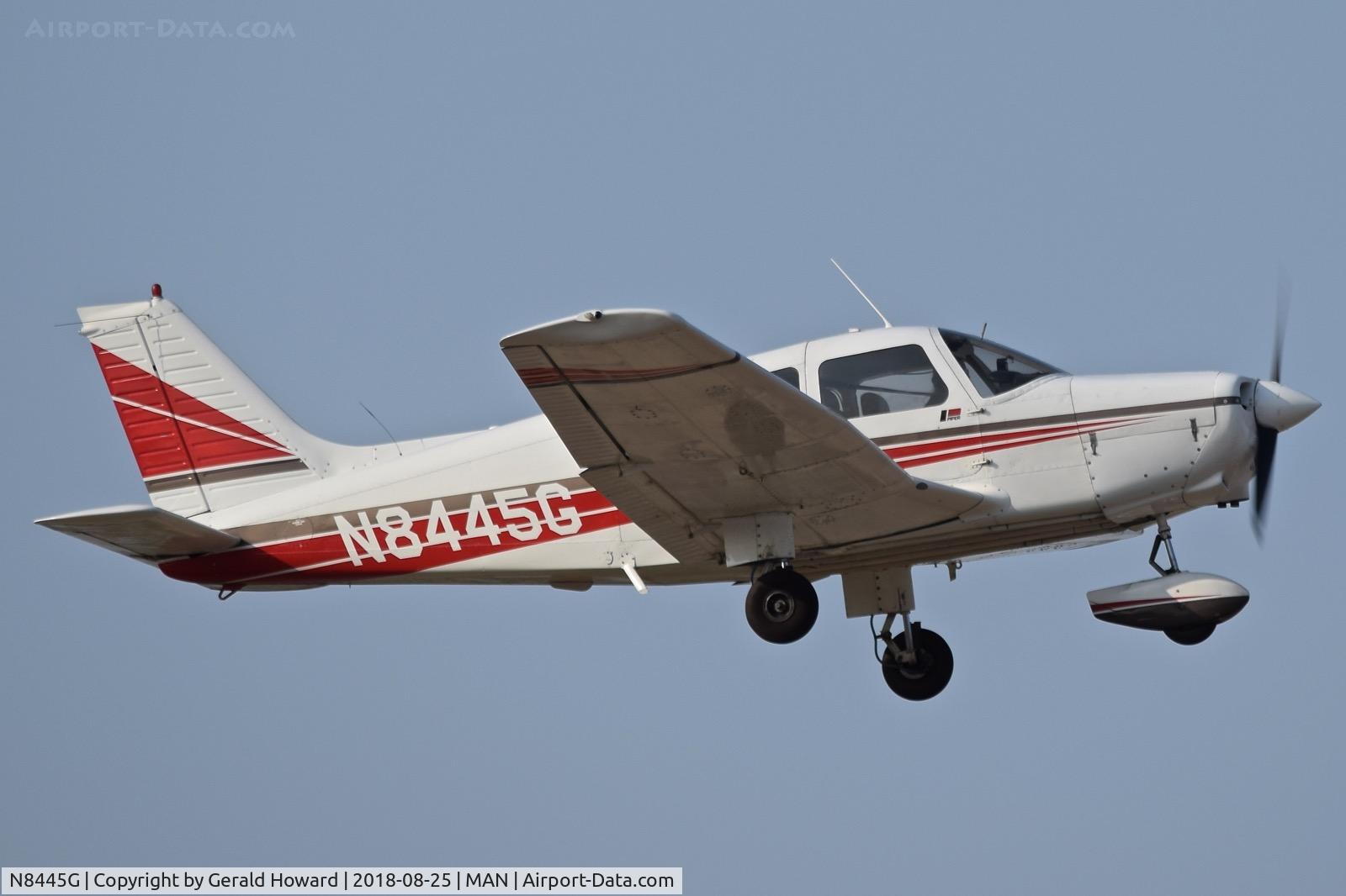 N8445G, 1981 Piper PA-28-161 C/N 28-8216017, Climb out from RWY 29.