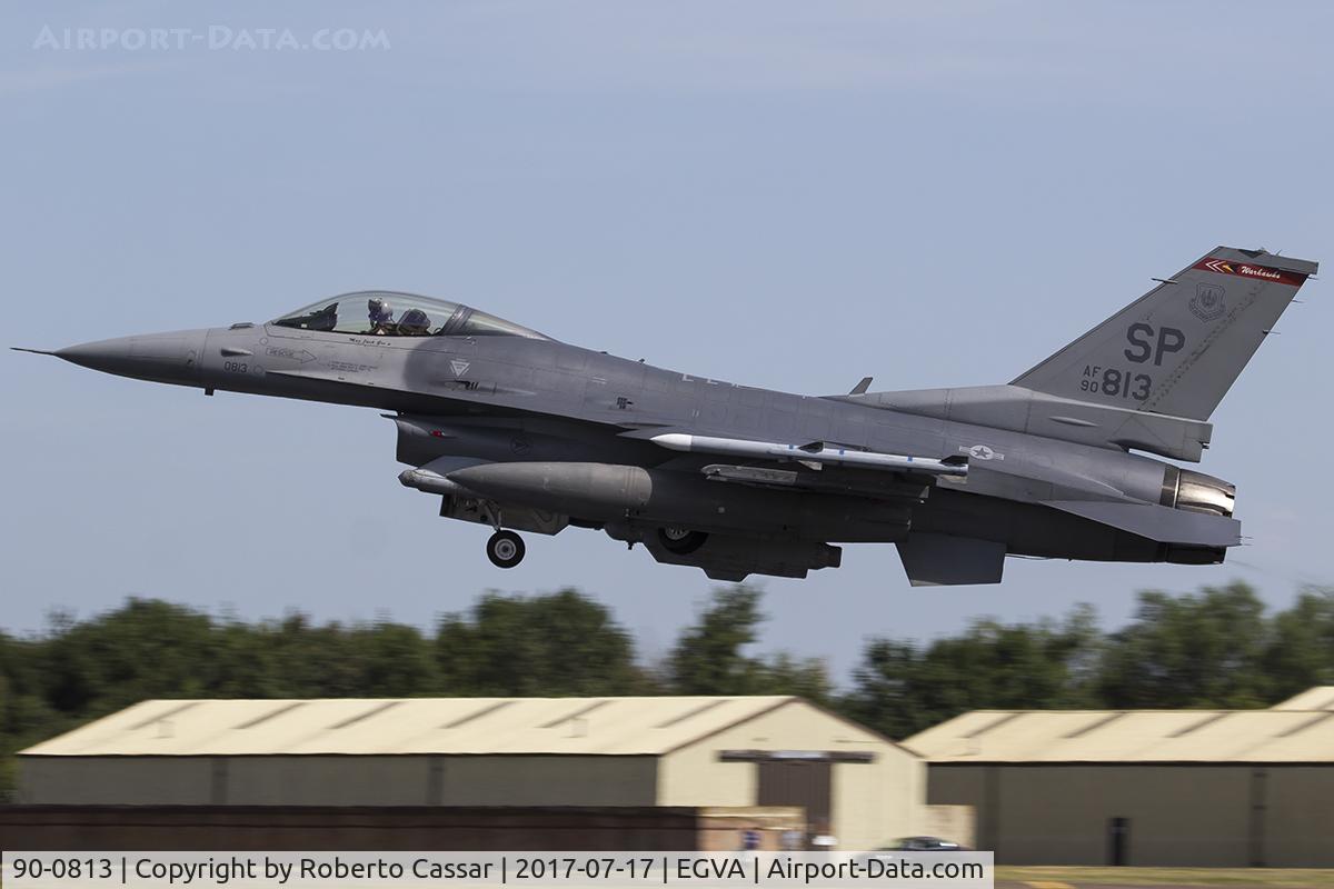 90-0813, 1990 General Dynamics F-16CG Night Falcon C/N CC-13, RIAT 2017