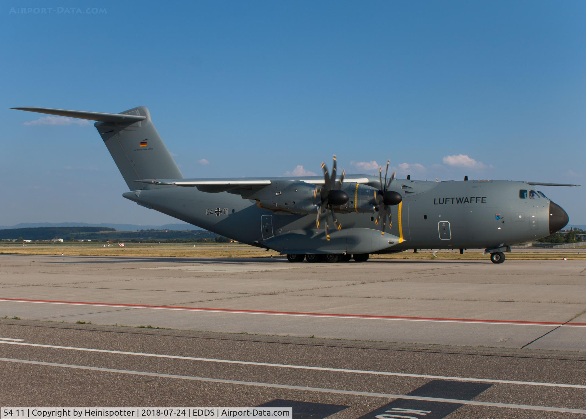 54 11, 2017 Airbus A400M Atlas C/N 054, 54+11 at Stuttgart Airport.