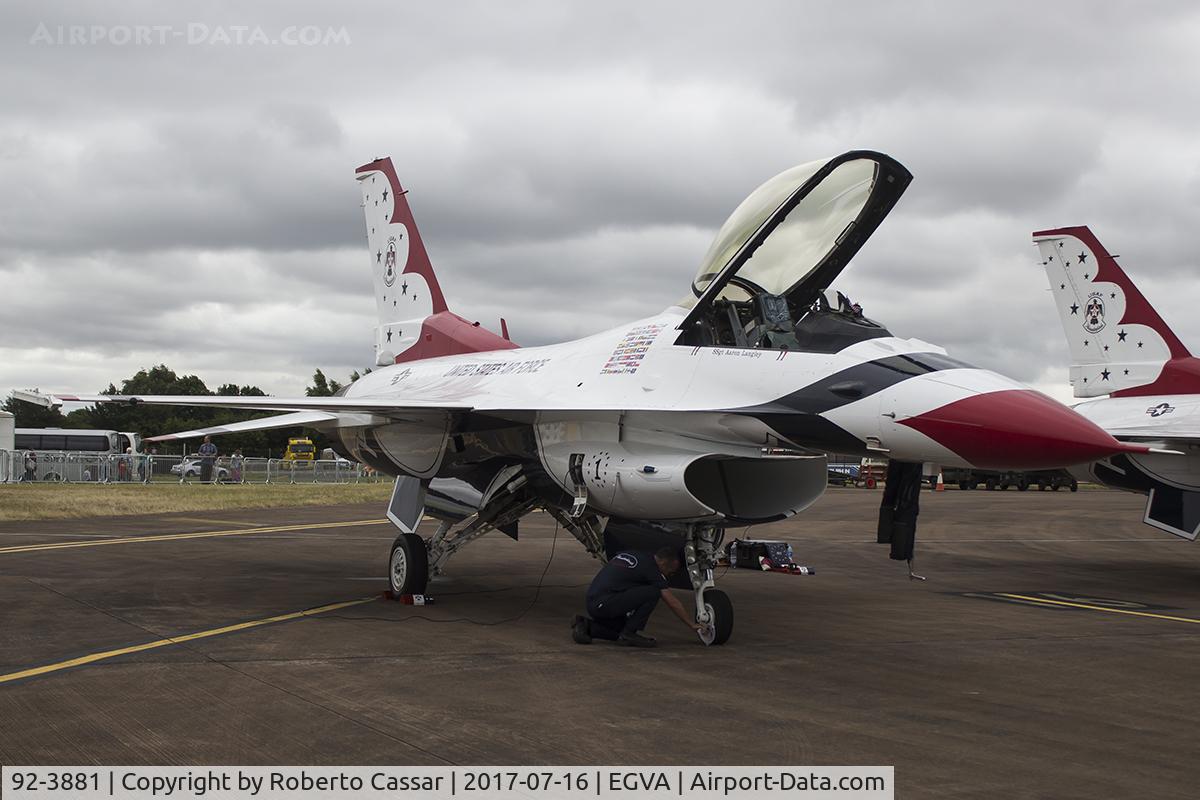 92-3881, 1992 General Dynamics F-16C Fighting Falcon C/N CC-123, RIAT 2017